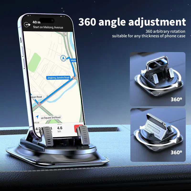 【Dealsforyoudays】Car Phone Holder 360 Degree Rotation, Suitablefor Car Navigation In-Car Dashboard, Horizontaland Vertica Screen Adjustment Angle,Suctioncup Fixed Non-Slip Mobile Phone Holdersuitable for Iphone and Android